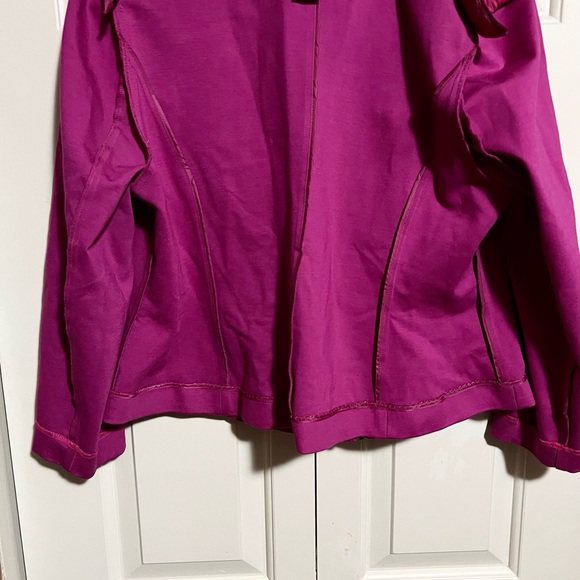 Lane Bryant Casual Career Jacket with zippers size 16 Fushia - Picture 5 of 14